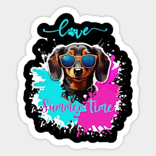 Fun Dachshund Sunglasses Sticker